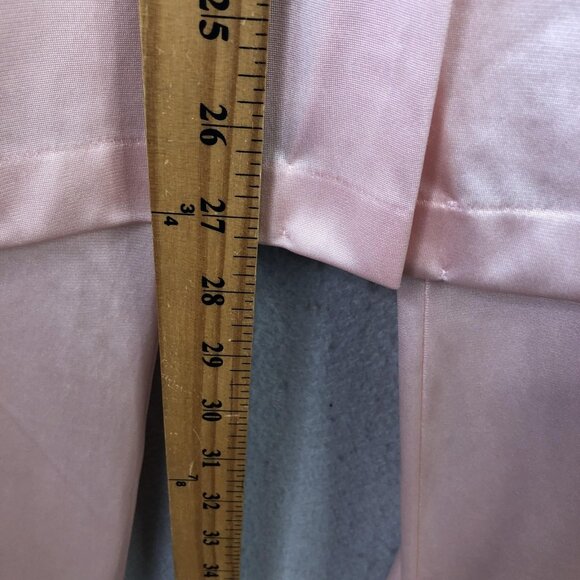 VINTAGE Vanity Fair 3 Piece Pajama Set Womens 34 Pink Nylon Robe Made USA 90s - Picture 4 of 16